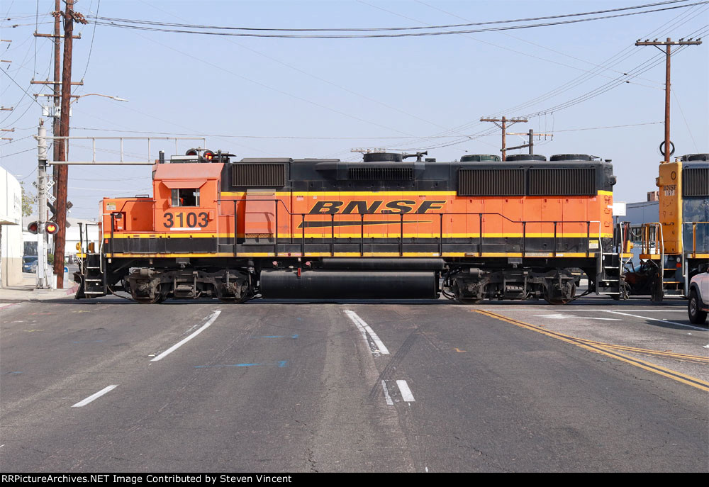 BNSF GP50 #3103 on local